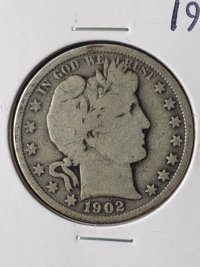 1902 50c Barber Silver Half Dollar - Image 2