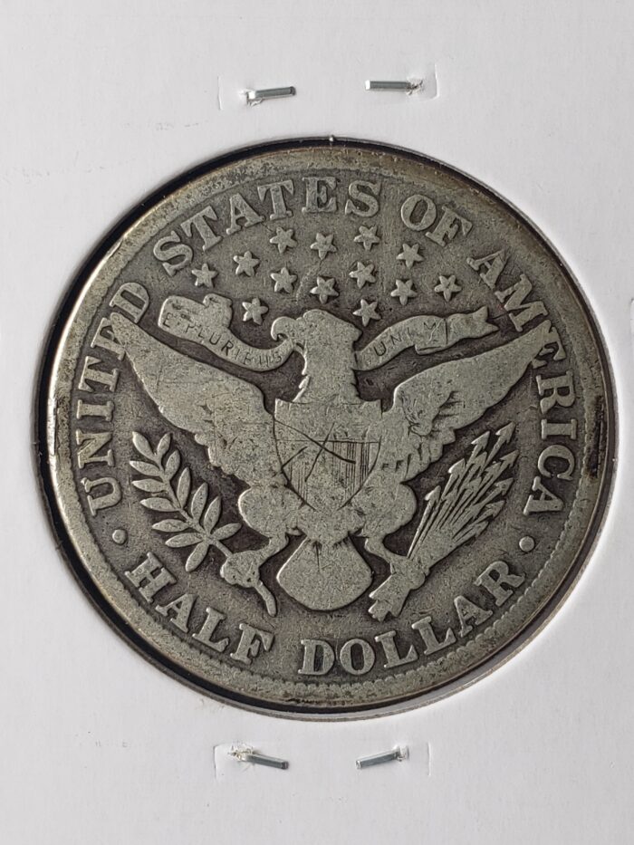 1902 50c Barber Silver Half Dollar - Image 3