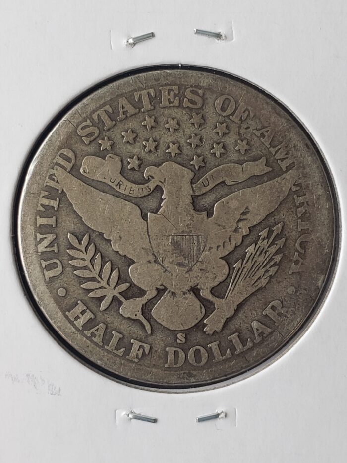 1901 S 50c Barber Silver Half Dollar - Image 3