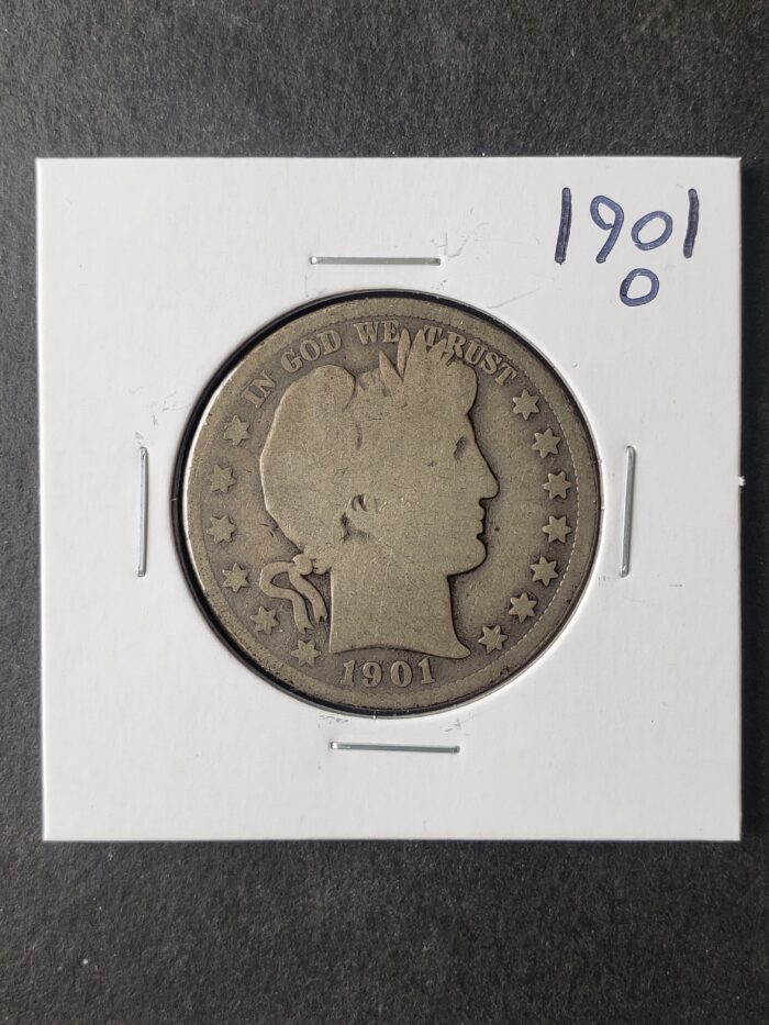 1901 O 50c Barber Silver Half Dollar