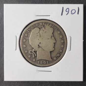 1901 50c Barber Silver Half Dollar