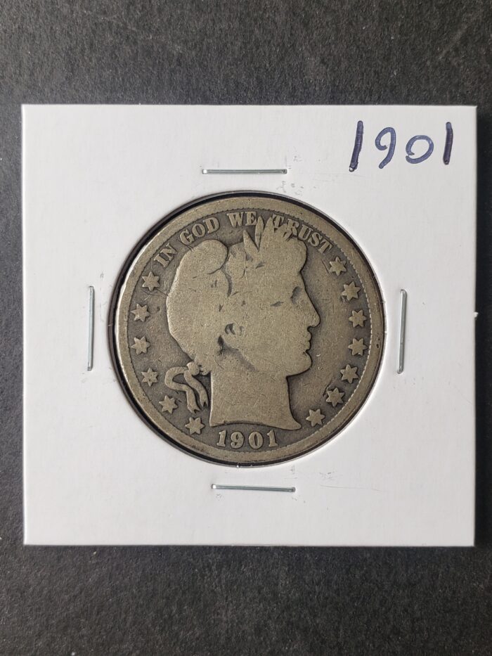 1901 50c Barber Silver Half Dollar