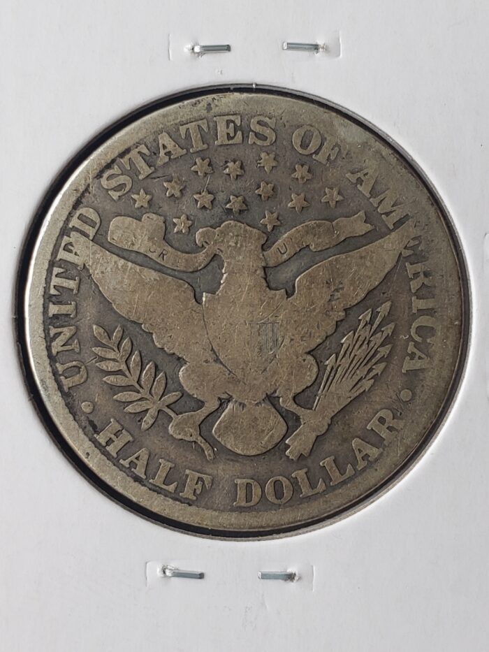 1901 50c Barber Silver Half Dollar - Image 3