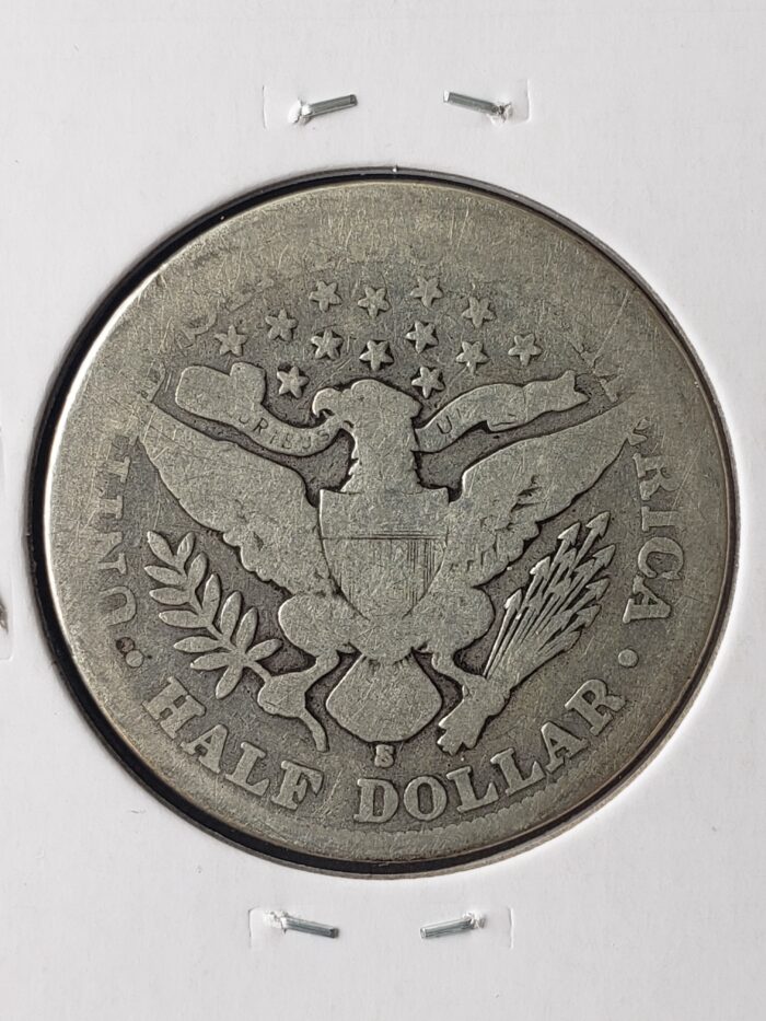 1900 S 50c Barber Silver Half Dollar - Image 3