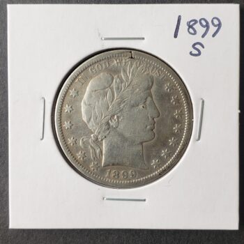 1899 S 50c Barber Silver Half Dollar
