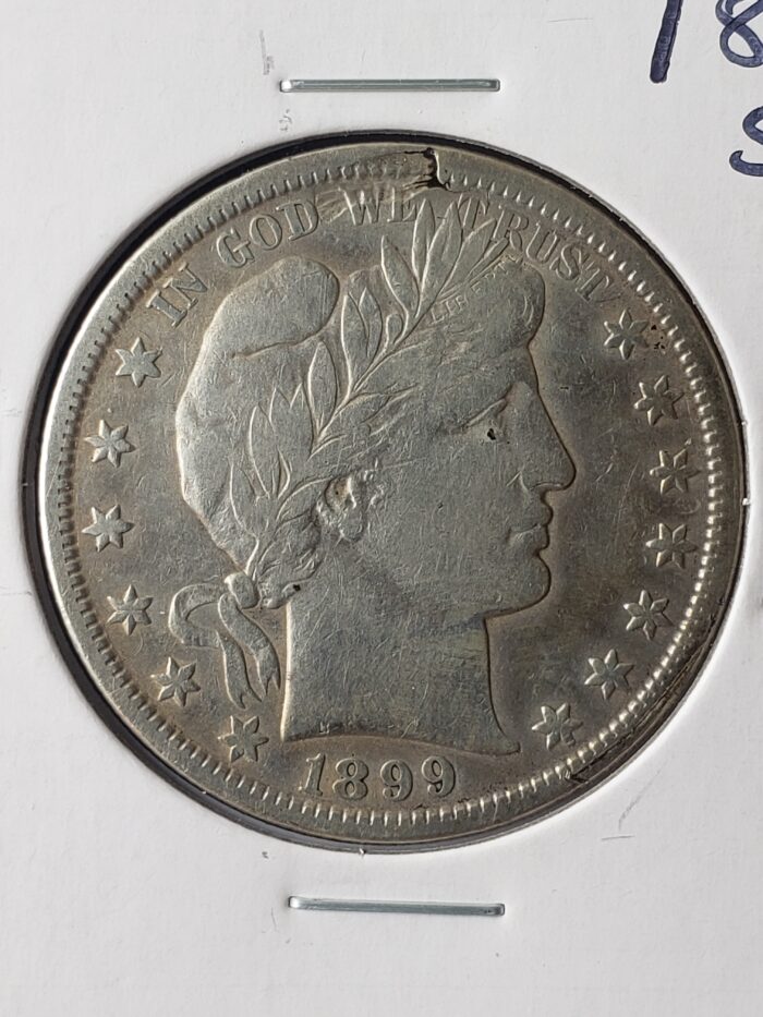 1899 S 50c Barber Silver Half Dollar - Image 2