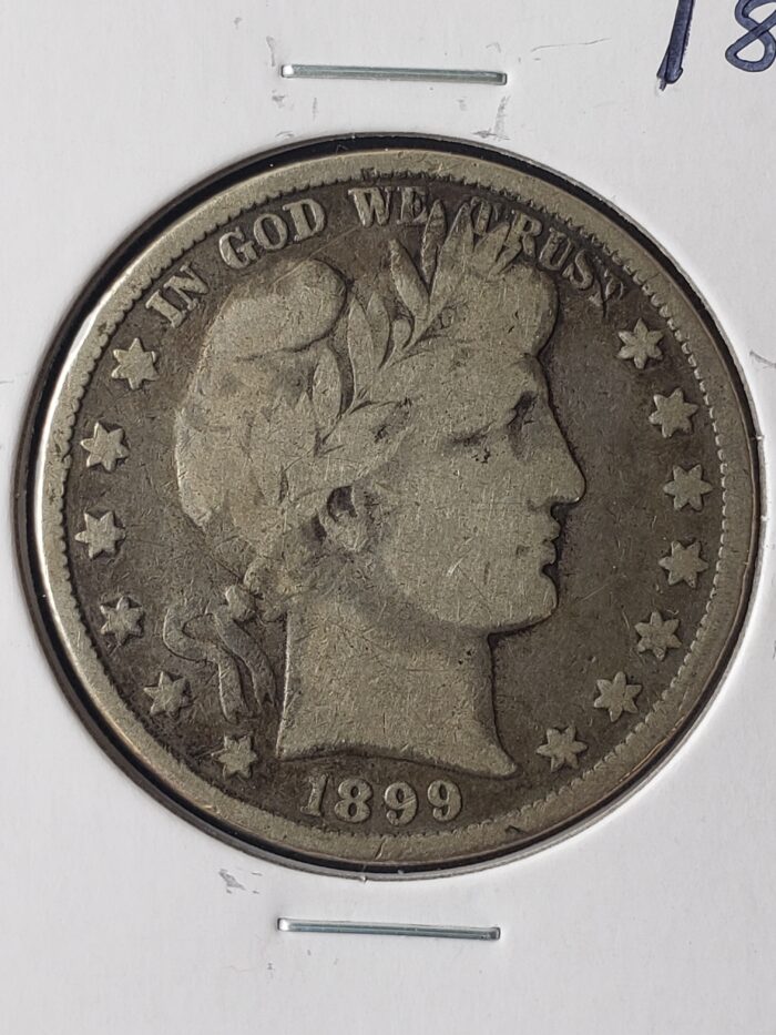 1899 50c Barber Silver Half Dollar - Image 2