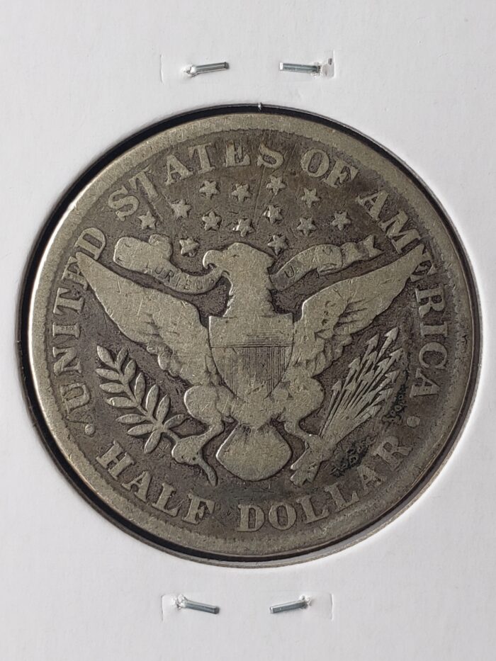 1899 50c Barber Silver Half Dollar - Image 3
