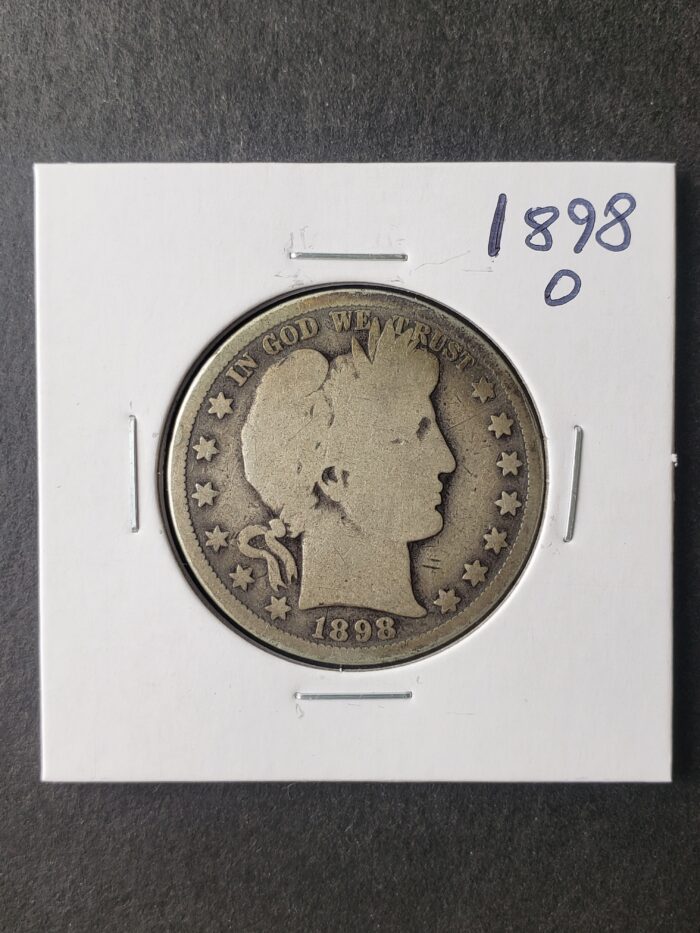 1898 O 50c Barber Silver Half Dollar