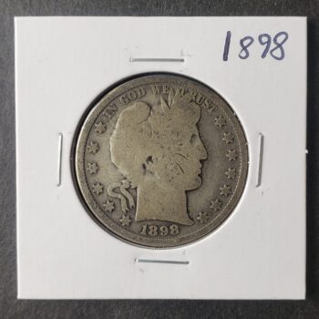 1898 50c Barber Silver Half Dollar