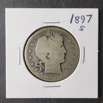 1897 S 50c Barber Silver Half Dollar