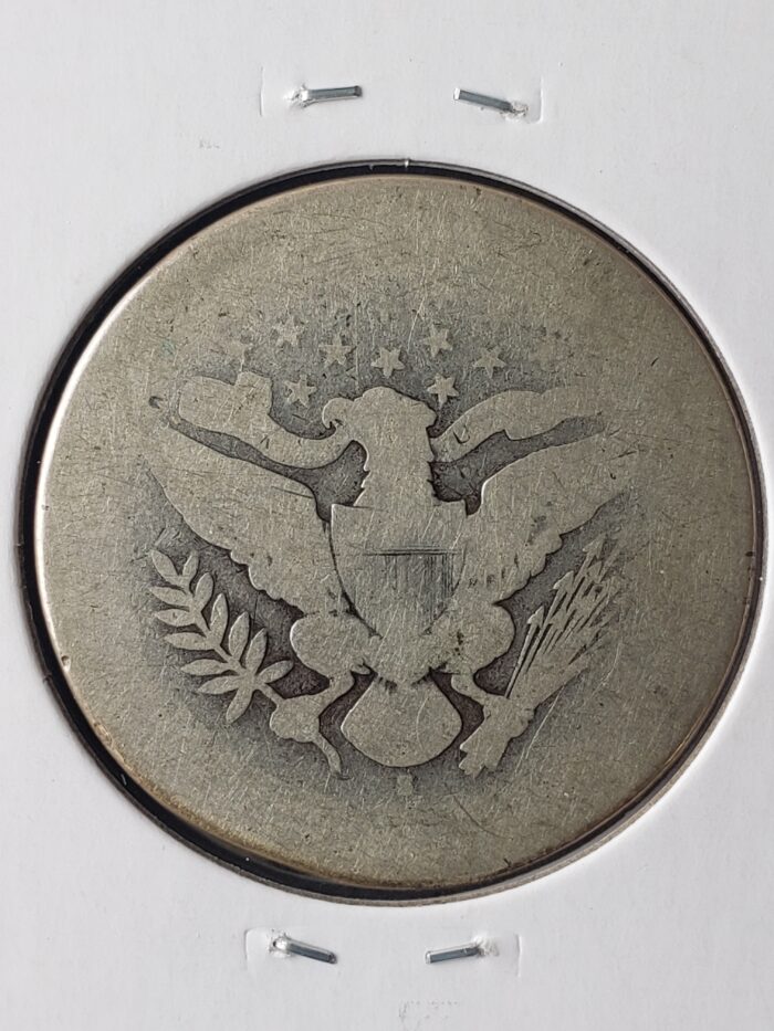 1897 S 50c Barber Silver Half Dollar - Image 3
