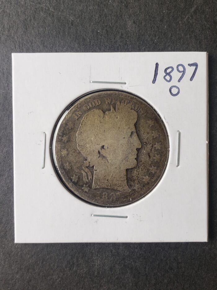 1897 O 50c Barber Silver Half Dollar