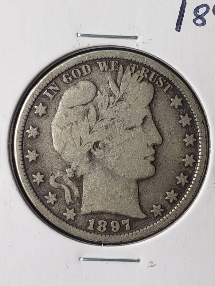 1897 50c Barber Silver Half Dollar - Image 2