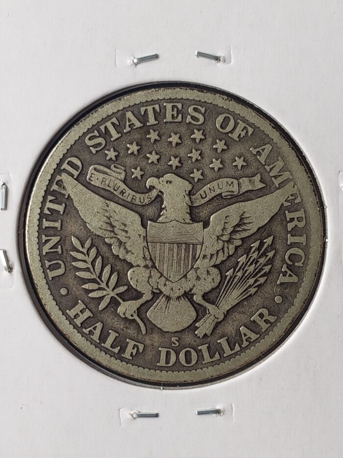 1915 S 50c Barber Silver Half Dollar - Image 3