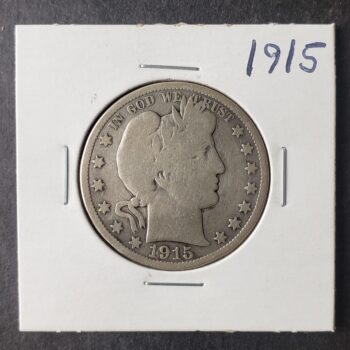 1915 50c Barber Silver Half Dollar