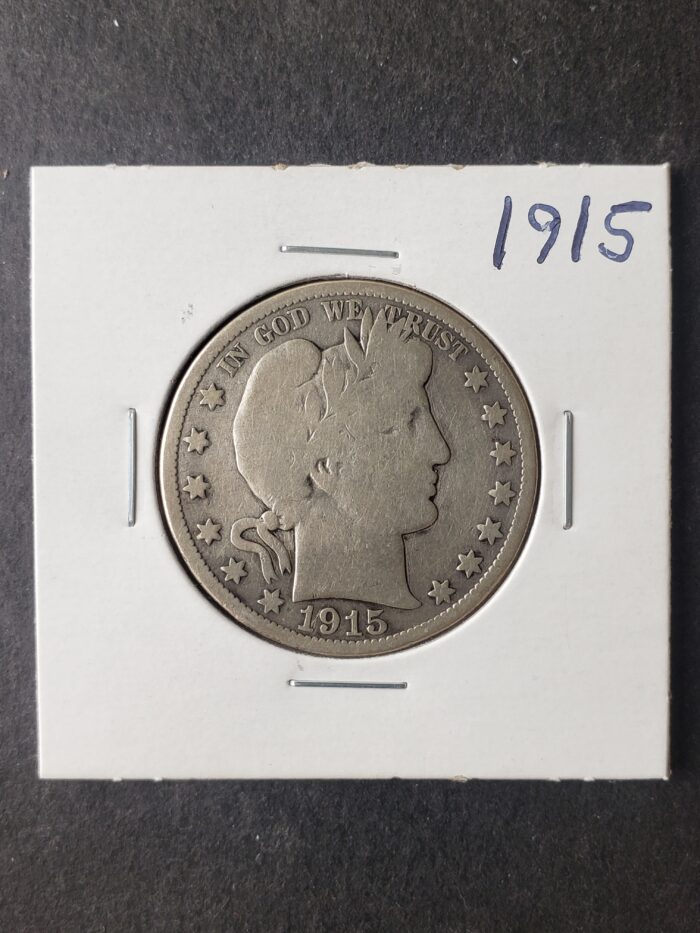 1915 50c Barber Silver Half Dollar