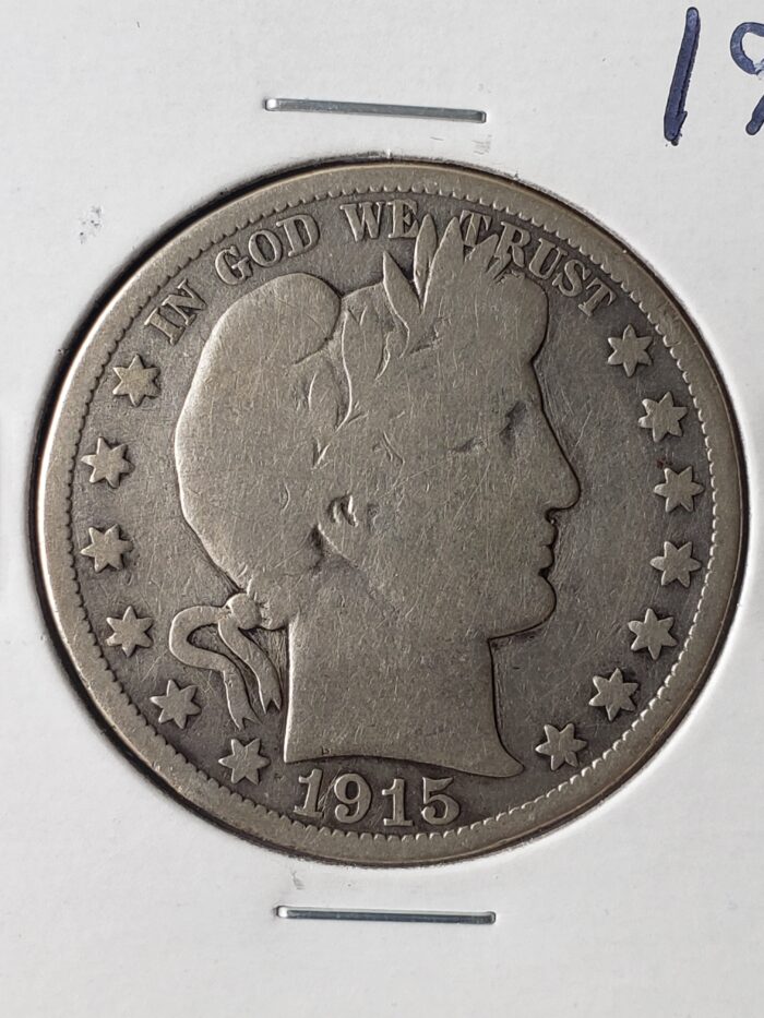 1915 50c Barber Silver Half Dollar - Image 2