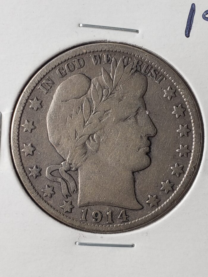 1914 S 50c Barber Silver Half Dollar - Image 2