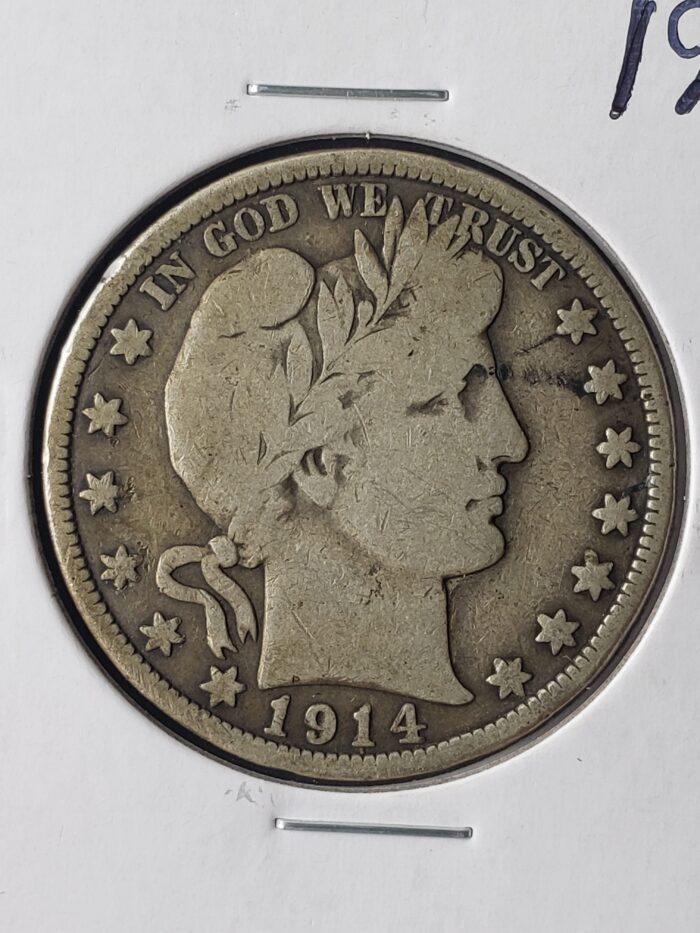 1914 50c Barber Silver Half Dollar - Image 2