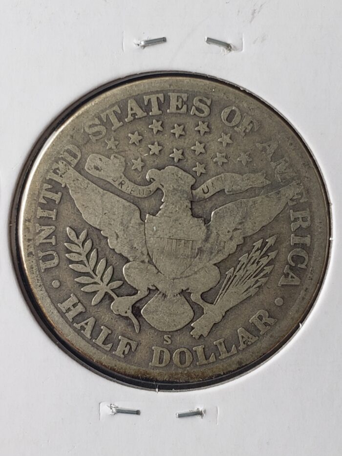 1912 S 50c Barber Silver Half Dollar - Image 3