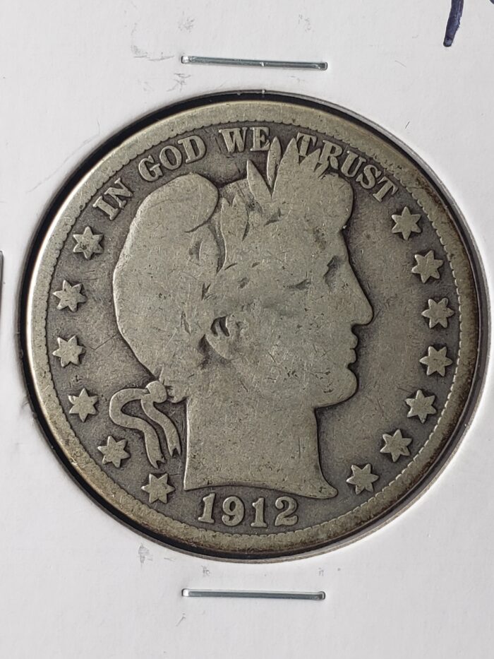 1912 D 50c Barber Silver Half Dollar - Image 2