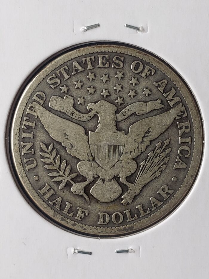 1912 50c Barber Silver Half Dollar - Image 3