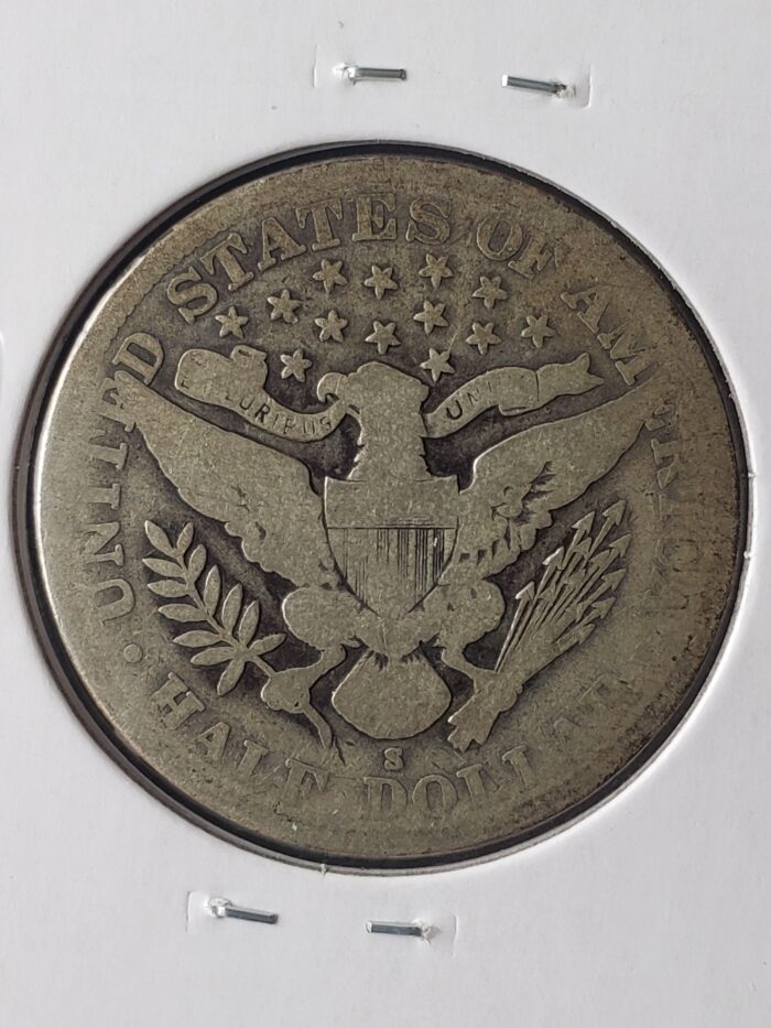 1911 S 50c Barber Silver Half Dollar - Image 3
