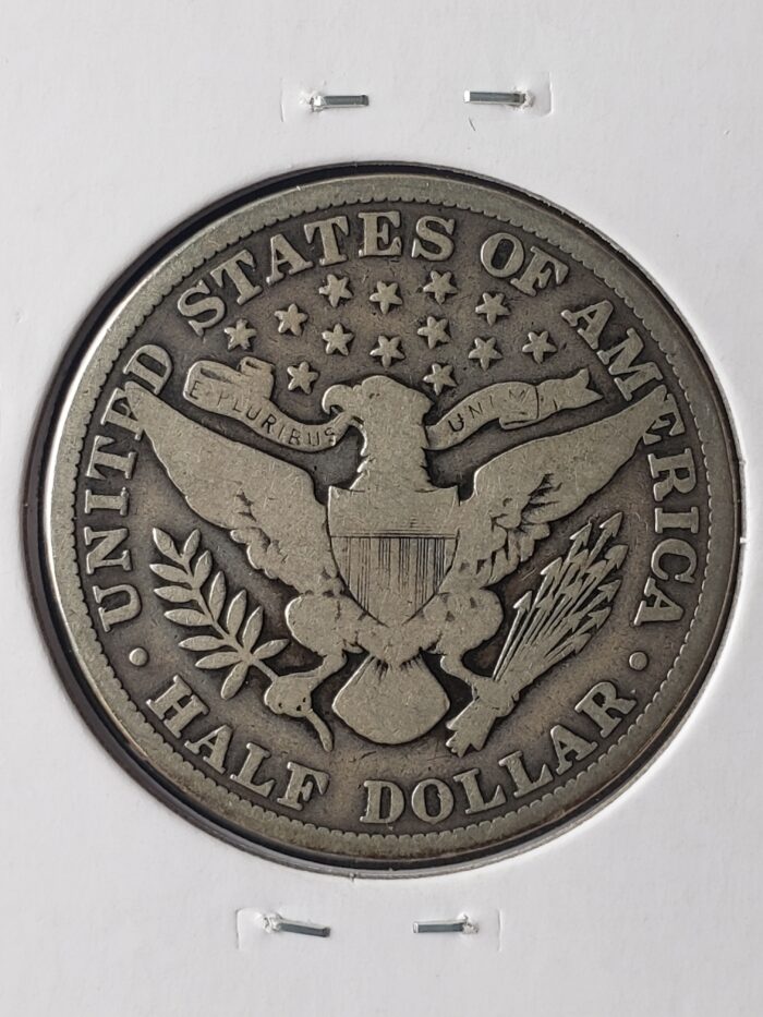 1910 50c Barber Silver Half Dollar - Image 3