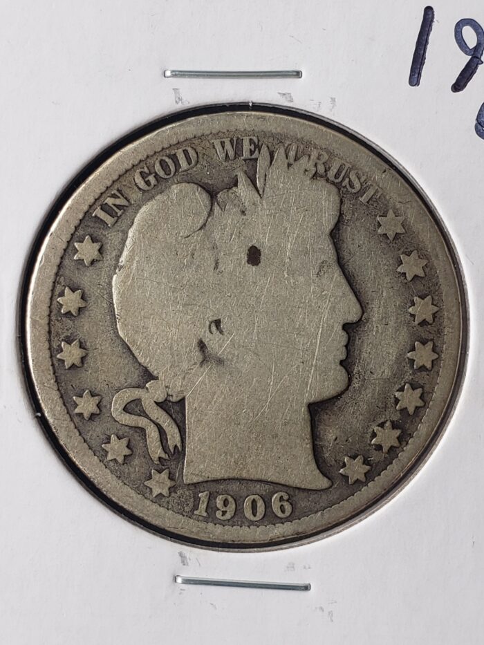 1906 O 50c Barber Silver Half Dollar - Image 2