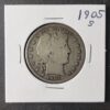 1905 S 50c Barber Silver Half Dollar