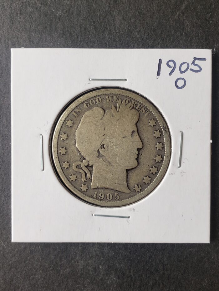 1905 O 50c Barber Silver Half Dollar