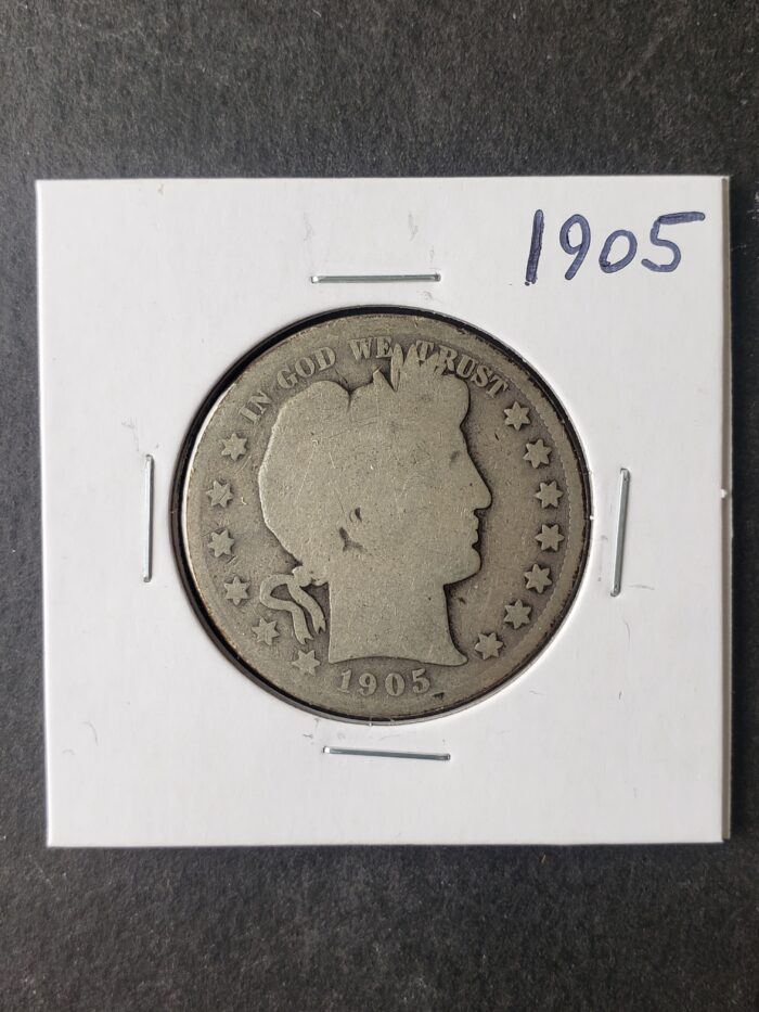 1905 50c Barber Silver Half Dollar