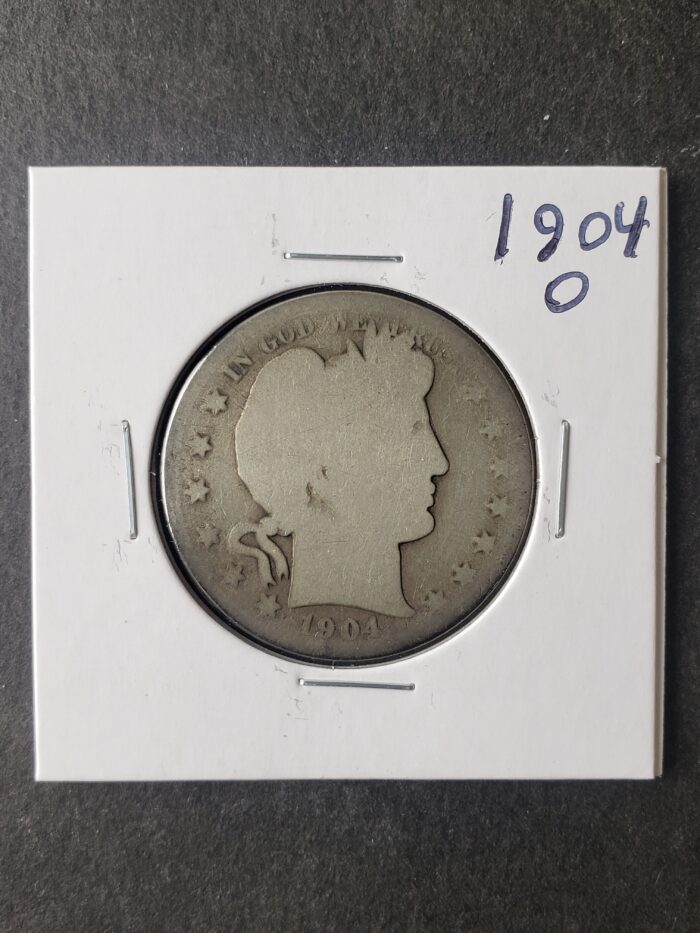 1904 O 50c Barber Silver Half Dollar