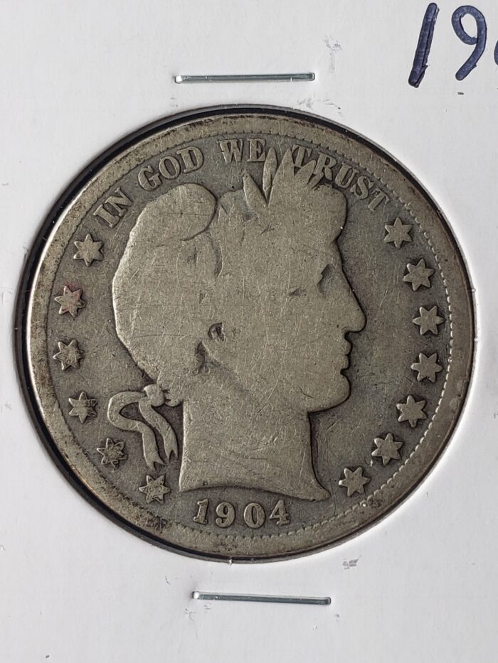 1904 50c Barber Silver Half Dollar - Image 2