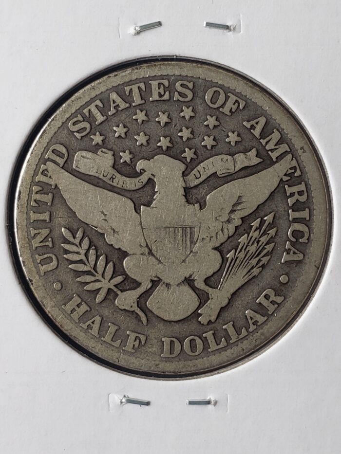 1904 50c Barber Silver Half Dollar - Image 3