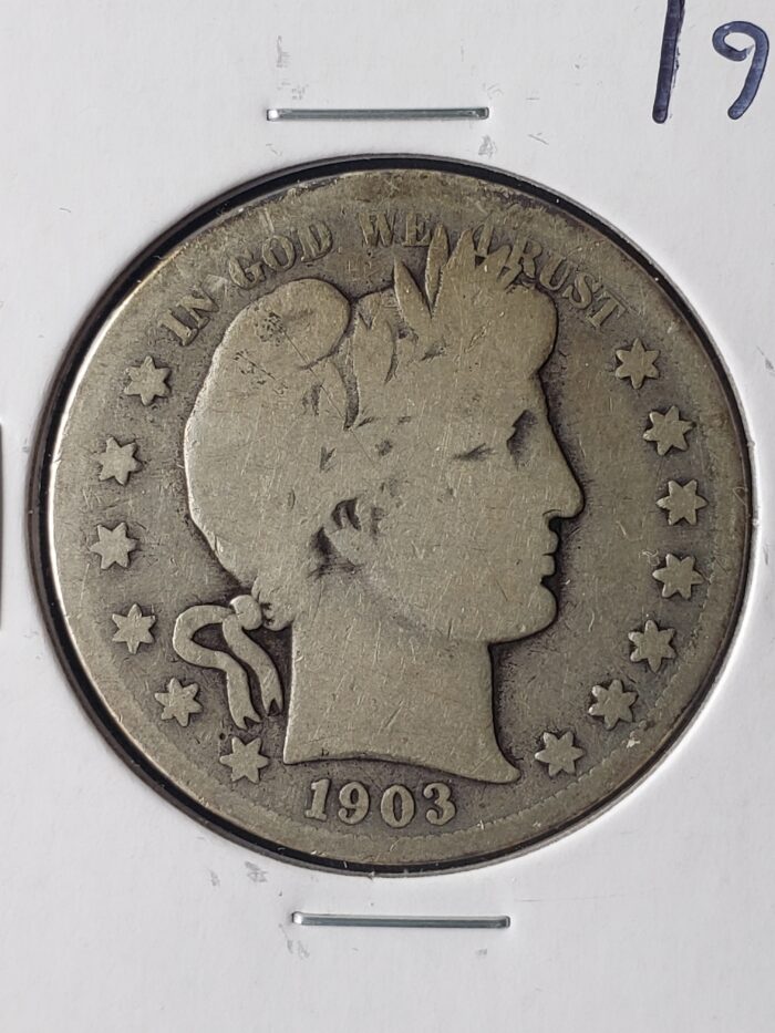 1903 S 50c Barber Silver Half Dollar - Image 2