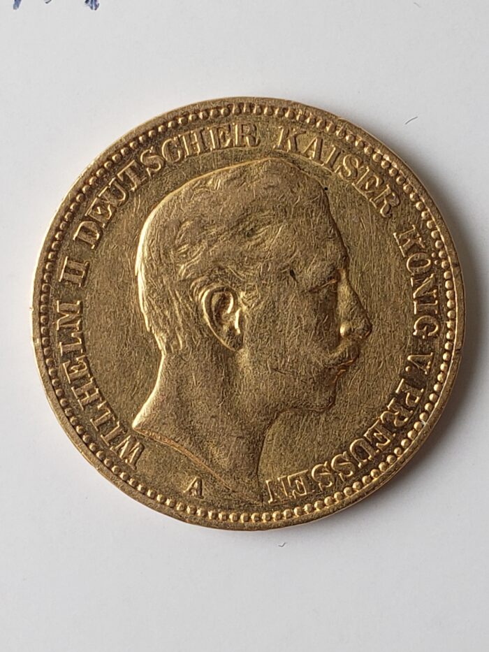1894 A Germany 20 Marks Gold Wilhelm II