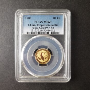 1983 China 10 Yuan 1/10oz Gold Panda PAN-9A PCGS MS69