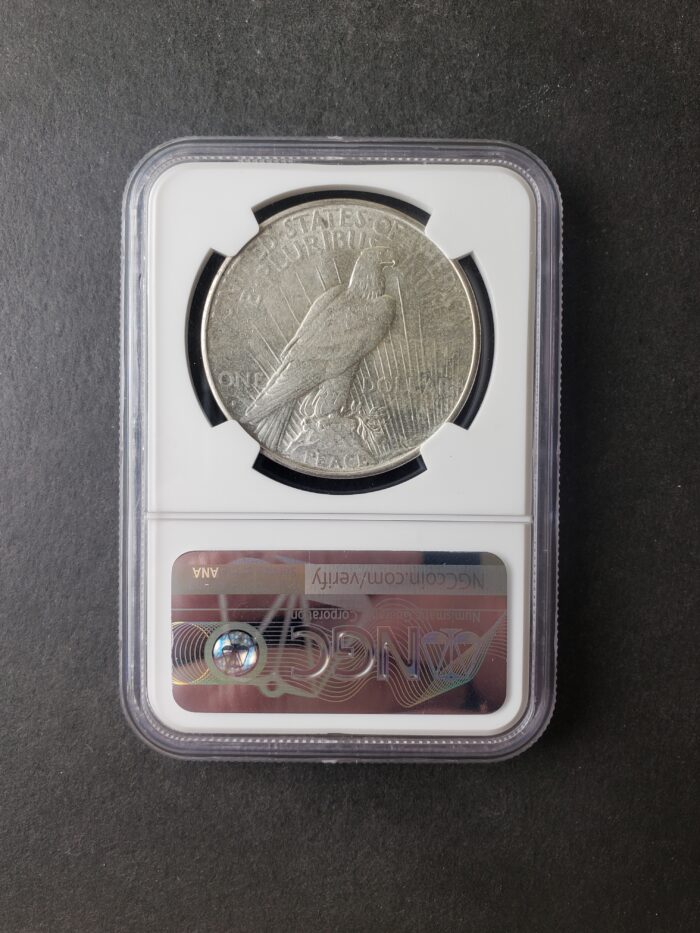 1934 D $1 Peace Silver Dollar NGC AU55 - Image 2