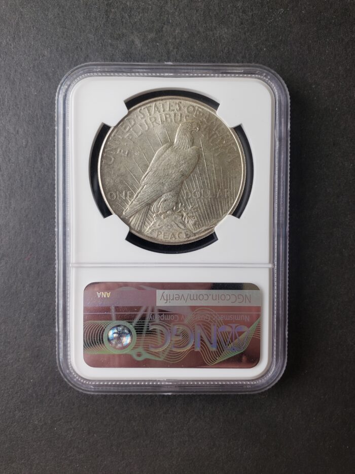 1934 $1 Peace Silver Dollar NGC AU58 - Image 2