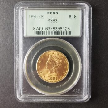 1901 S $10 Liberty Head Gold Eagle PCGS MS63