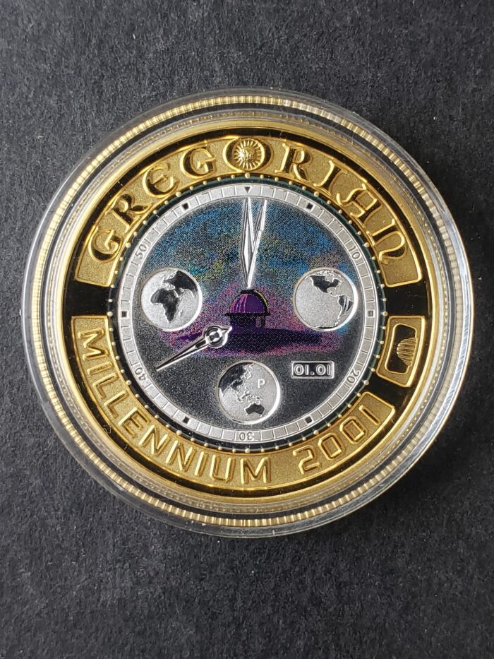 2001 Australia Proof $20 Bi-Metal Gregorian Millennium Coin - Image 2