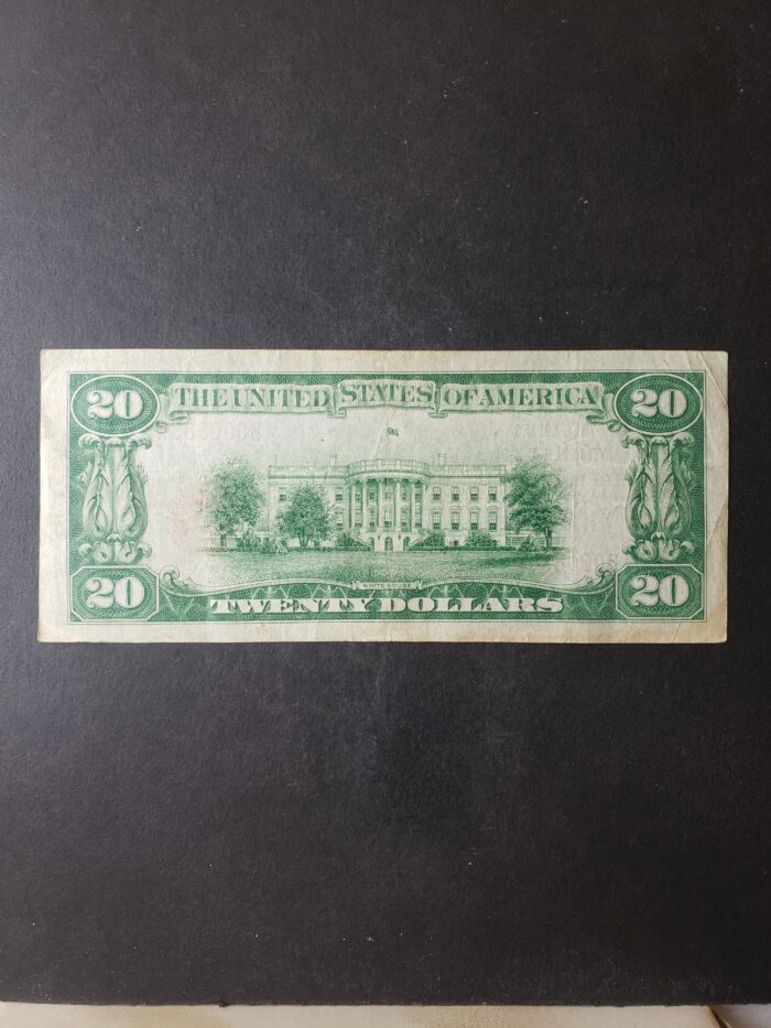 1929 $20 The Peoples National Bank of Charlottesville, VA National Currency Note - Image 2