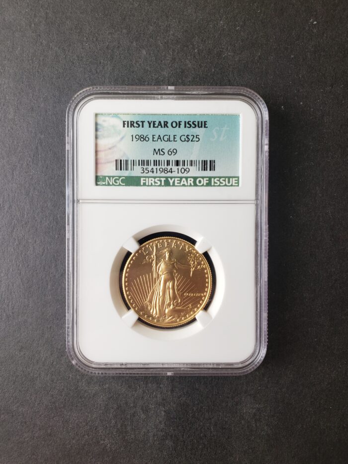 1986 $25 1/2oz Gold Eagle NGC MS69