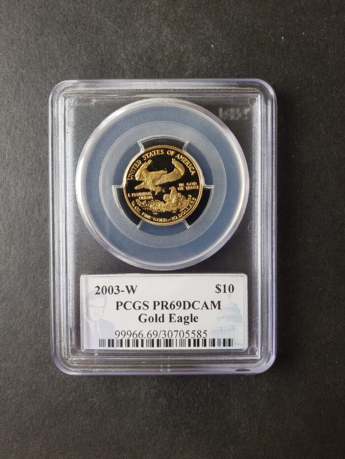 2003 W Proof $10 1/4oz Gold Eagle PCGS PR69 DCAM