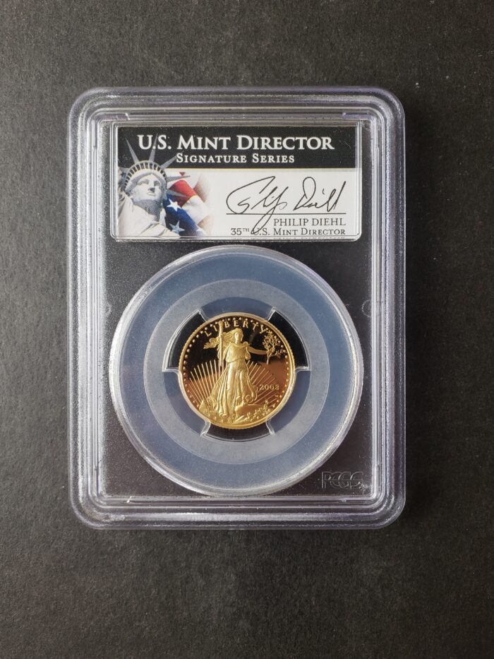 2003 W Proof $10 1/4oz Gold Eagle PCGS PR69 DCAM - Image 2