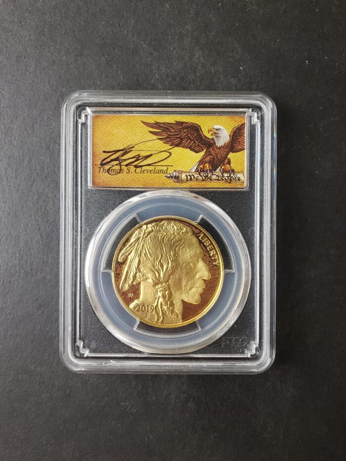 2019 W Proof $50 1oz Gold Buffalo PCGS PR70 DCAM - Image 2
