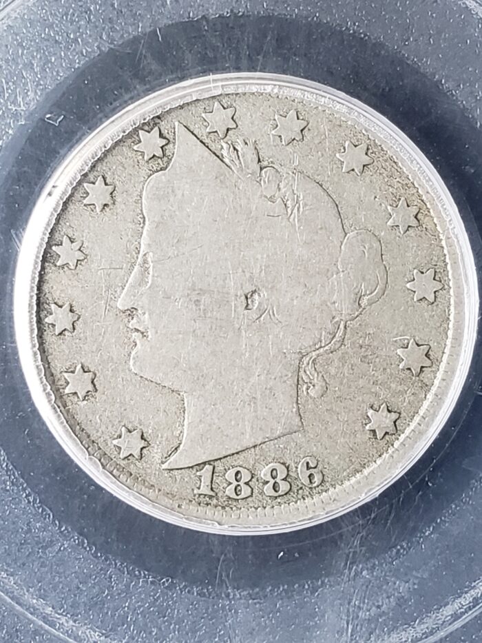 1886 5c Liberty Head V Nickel  PCGS G06 - Image 2