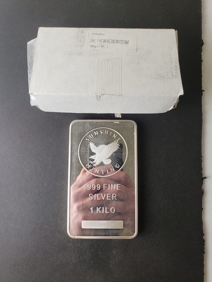 Sunshine Minting 1 kilogram Silver Bar